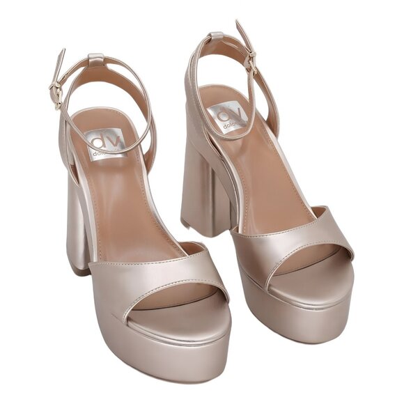 DV Dolce Vita Shoes - DV Dolce Vita Wizzard Platform Block Heel Sandals Gold Metallic 7M